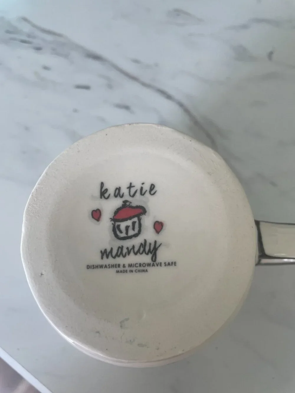 Anthropologie Katie Mandy Mug Monogram letter M